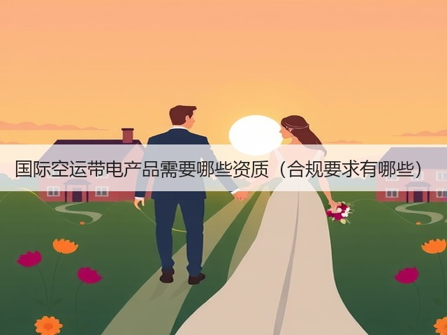 国际空运带电产品需要哪些资质(合规要求有哪些)(图2) 国际空运带电产品需要哪些资质(合规要求有哪些)(图2)