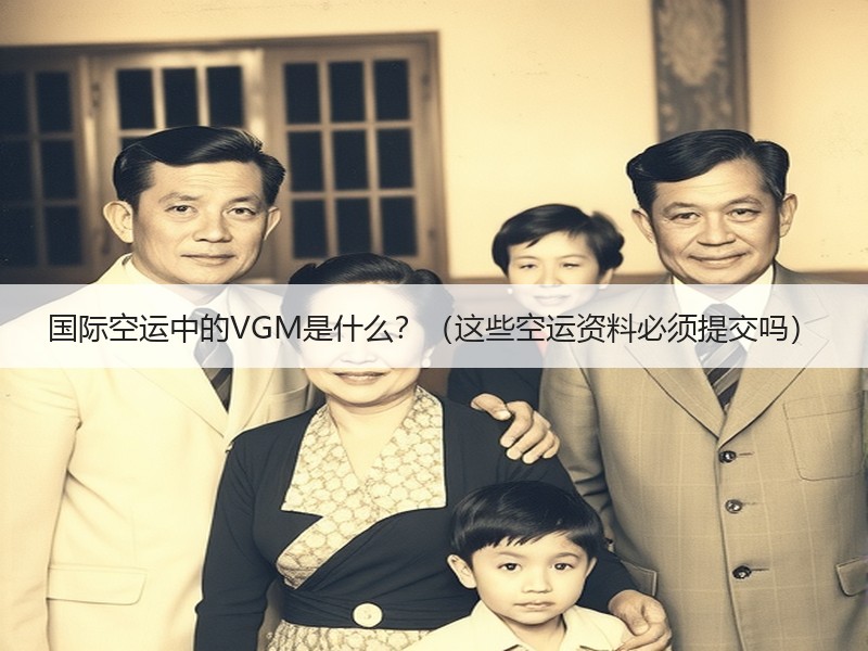 国际空运中的VGM是什么？（这些空运资料必须提交吗）