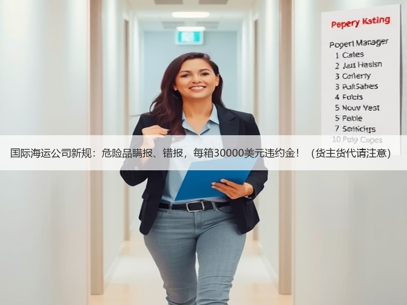 国际海运公司新规：危险品瞒报、错报，每箱30000美元违约金！（货主货代请注意）