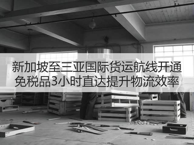 新加坡至三亚国际货运航线开通 免税品3小时直达提升物流效率(图3) 新加坡至三亚国际货运航线开通 免税品3小时直达提升物流效率(图3)