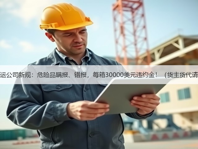 国际海运公司新规:危险品瞒报、错报,每箱30000美元违约金!(货主货代请注意)(图1) 国际海运公司新规:危险品瞒报、错报,每箱30000美元违约金!(货主货代请注意)(图1)