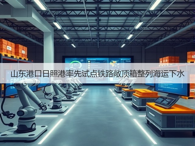 山东港口日照港率先试点铁路敞顶箱整列海运下水(图1) 山东港口日照港率先试点铁路敞顶箱整列海运下水(图1)