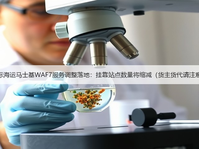 国际海运马士基WAF7服务调整落地：挂靠站点数量将缩减（货主货代请注意）(图2)