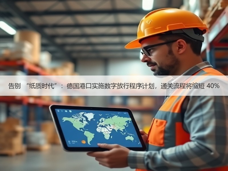 告别 “纸质时代”:德国港口实施数字放行程序计划,通关流程将缩短 40% 告别 “纸质时代”:德国港口实施数字放行程序计划,通关流程将缩短 40%