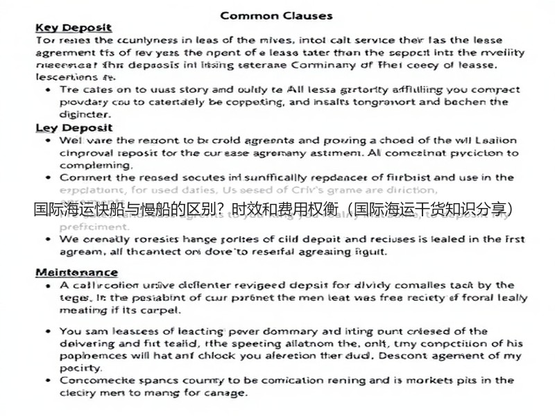 国际海运快船与慢船的区别？时效和费用权衡（国际海运干货知识分享）