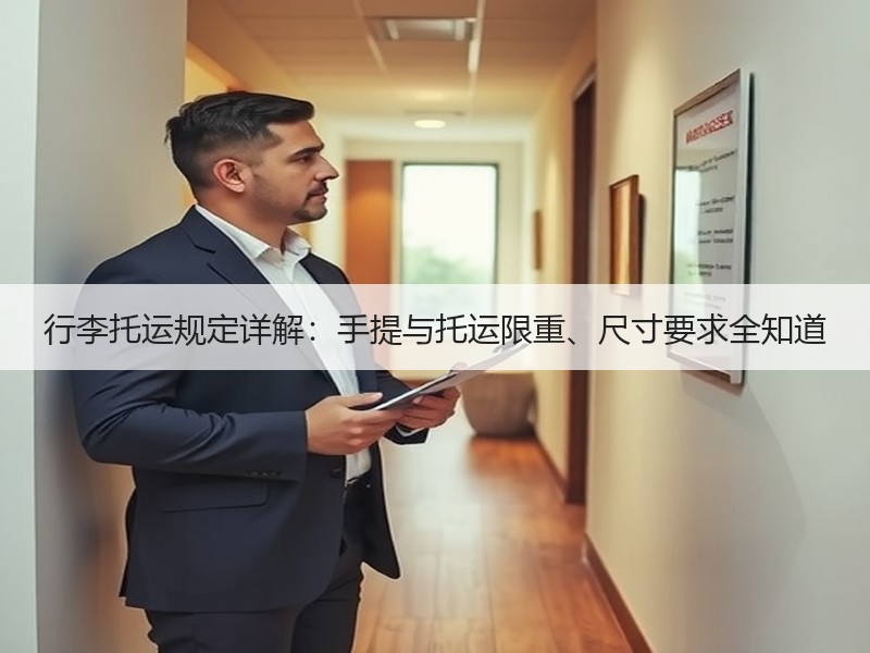 行李托运规定详解：手提与托运限重、尺寸要求全知道