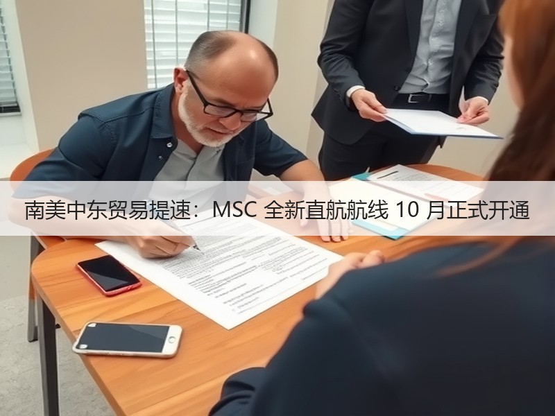 南美中东贸易提速：MSC 全新直航航线 10 月正式开通