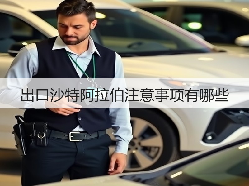 出口沙特阿拉伯注意事项有哪些