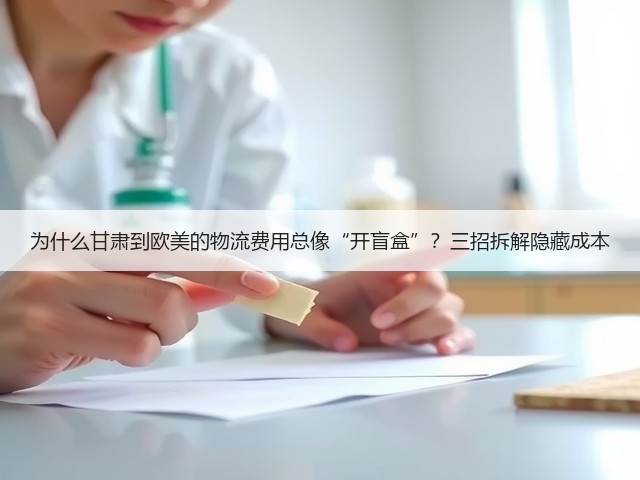 为什么甘肃到欧美的物流费用总像“开盲盒”？三招拆解隐藏成本(图1)