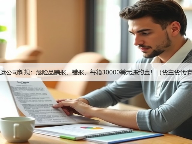 国际海运公司新规:危险品瞒报、错报,每箱30000美元违约金!(货主货代请注意)(图1) 国际海运公司新规:危险品瞒报、错报,每箱30000美元违约金!(货主货代请注意)(图1)