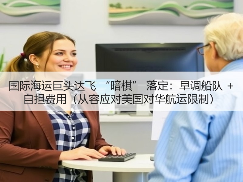 国际海运巨头达飞 “暗棋” 落定：早调船队 + 自担费用（从容应对美国对华航运限制）