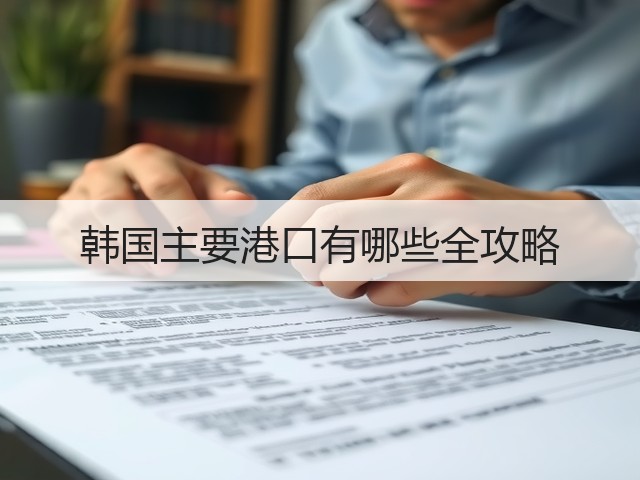 韩国主要港口有哪些全攻略(图3) 韩国主要港口有哪些全攻略(图3)