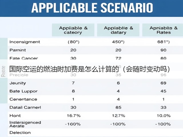 国际空运的燃油附加费是怎么计算的(会随时变动吗)(图3) 国际空运的燃油附加费是怎么计算的(会随时变动吗)(图3)