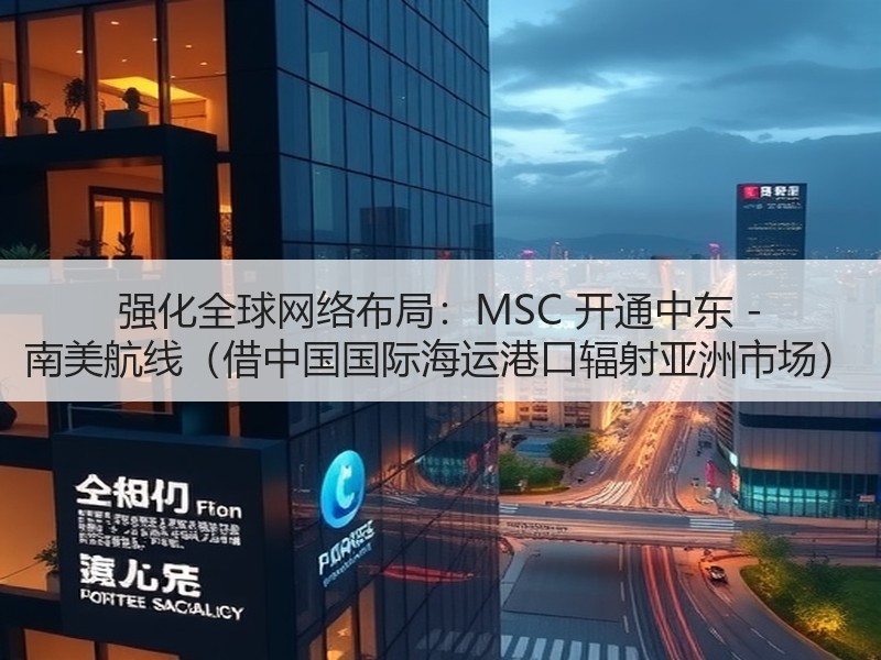 强化全球网络布局：MSC 开通中东 - 南美航线（借中国国际海运港口辐射亚洲市场）
