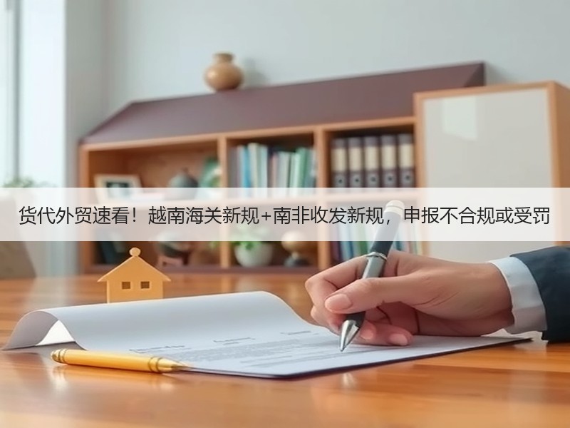 货代外贸速看!越南海关新规+南非收发新规,申报不合规或受罚 货代外贸速看!越南海关新规+南非收发新规,申报不合规或受罚