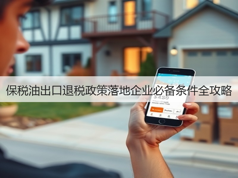 保税油出口退税政策落地企业必备条件全攻略 保税油出口退税政策落地企业必备条件全攻略