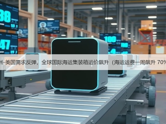 亚洲-美国需求反弹，全球国际海运集装箱运价飙升（海运运费一周飙升 70%）(图1)