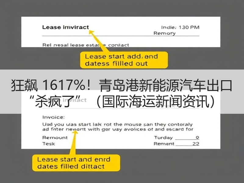 狂飙 1617%！青岛港新能源汽车出口 “杀疯了”（国际海运新闻资讯）