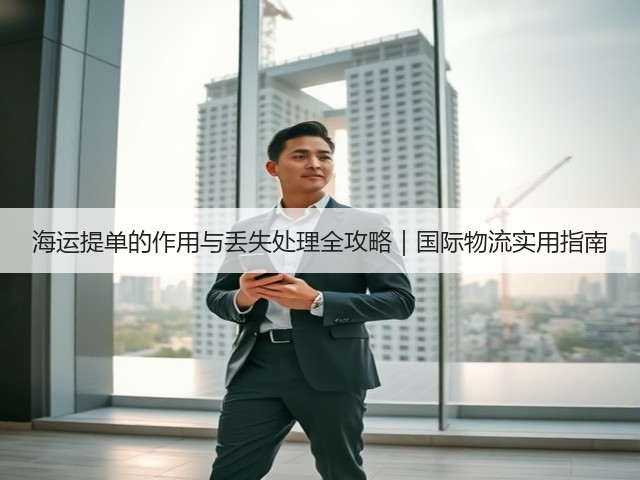 海运提单的作用与丢失处理全攻略|国际物流实用指南(图1) 海运提单的作用与丢失处理全攻略|国际物流实用指南(图1)
