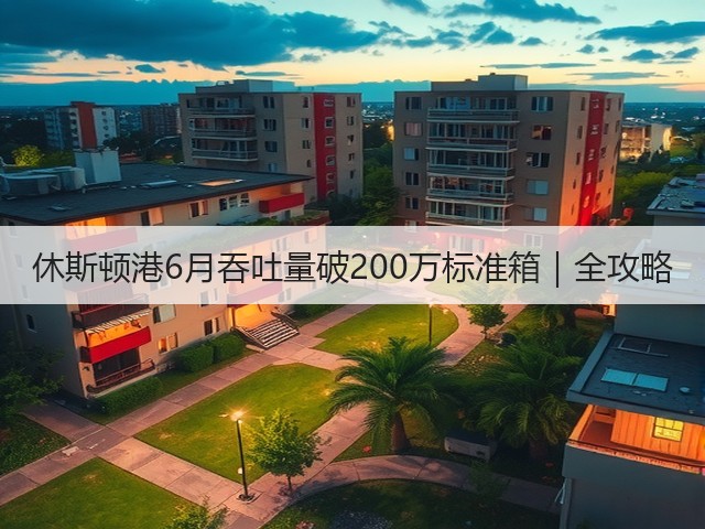 休斯顿港6月吞吐量破200万标准箱|全攻略(图1) 休斯顿港6月吞吐量破200万标准箱|全攻略(图1)