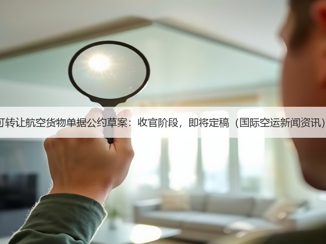 可转让航空货物单据公约草案:收官阶段,即将定稿(国际空运新闻资讯)(图1) 可转让航空货物单据公约草案:收官阶段,即将定稿(国际空运新闻资讯)(图1)