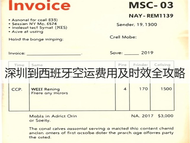 深圳到西班牙空运费用及时效全攻略(图3) 深圳到西班牙空运费用及时效全攻略(图3)