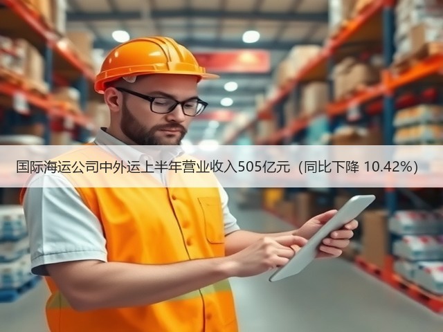 国际海运公司中外运上半年营业收入505亿元（同比下降 10.42%）(图1)