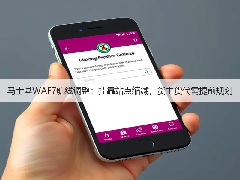 马士基WAF7航线调整:挂靠站点缩减,货主货代需提前规划 马士基WAF7航线调整:挂靠站点缩减,货主货代需提前规划