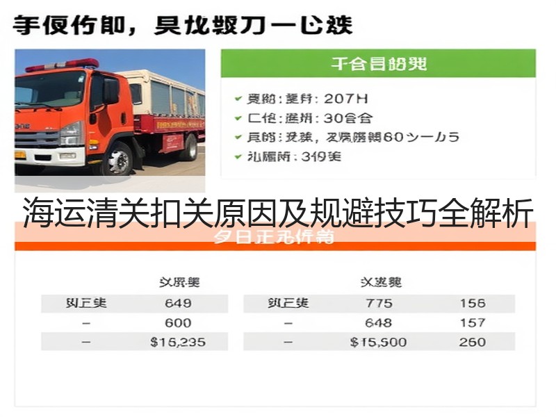 海运清关扣关原因及规避技巧全解析