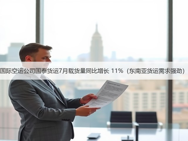 国际空运公司国泰货运7月载货量同比增长 11%（东南亚货运需求强劲）(图1)
