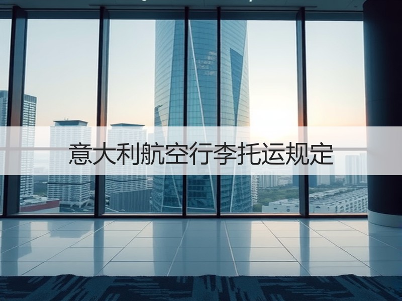 意大利航空行李托运规定