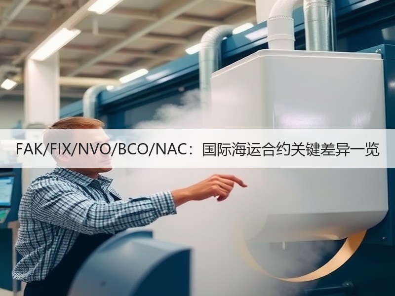 FAK/FIX/NVO/BCO/NAC：国际海运合约关键差异一览