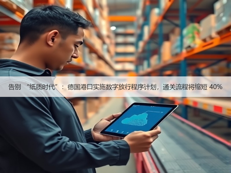 告别 “纸质时代”:德国港口实施数字放行程序计划,通关流程将缩短 40% 告别 “纸质时代”:德国港口实施数字放行程序计划,通关流程将缩短 40%