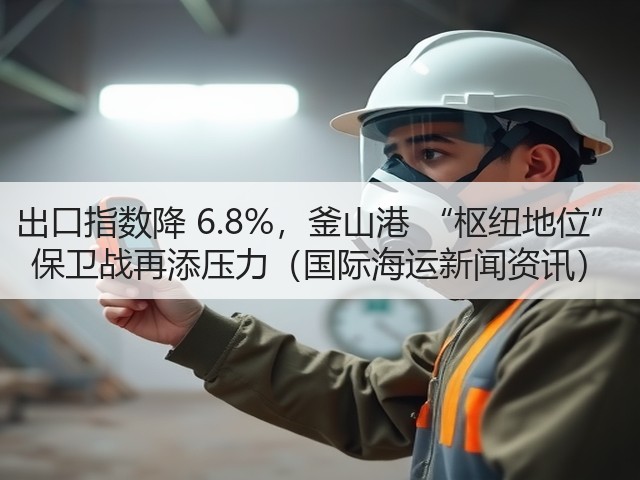 出口指数降 6.8%，釜山港 “枢纽地位” 保卫战再添压力（国际海运新闻资讯）(图2)