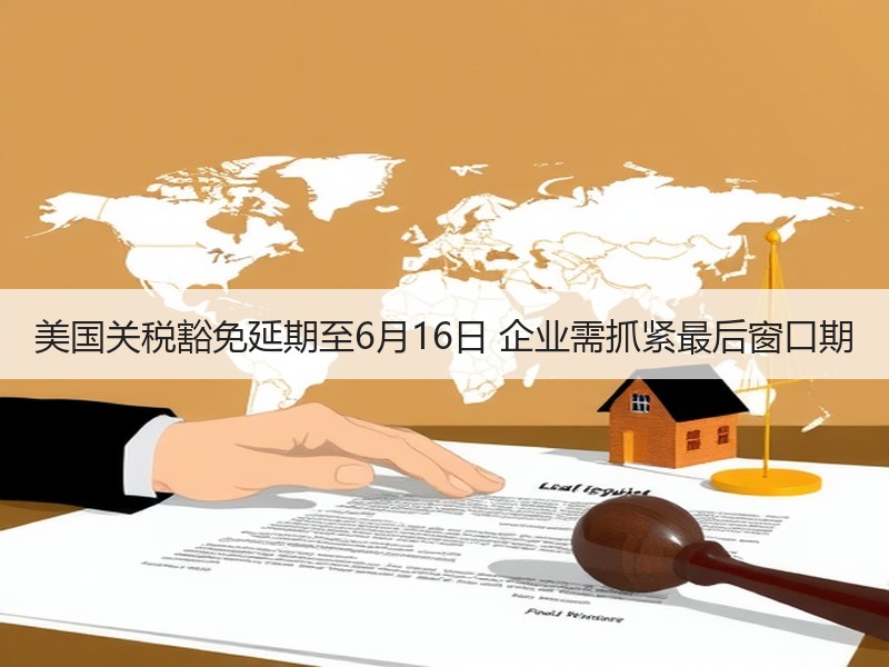 美国关税豁免延期至6月16日 企业需抓紧最后窗口期 美国关税豁免延期至6月16日 企业需抓紧最后窗口期