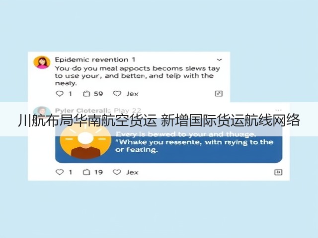 川航布局华南航空货运 新增国际货运航线网络(图1) 川航布局华南航空货运 新增国际货运航线网络(图1)