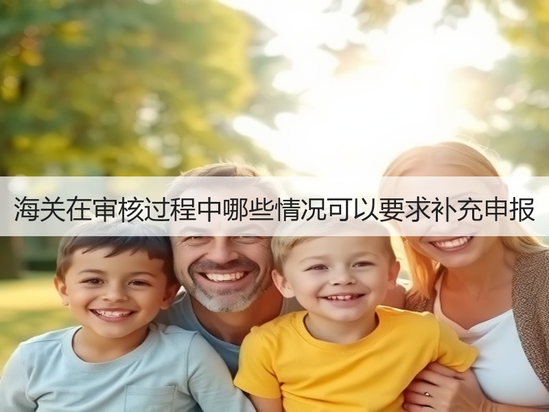 海关在审核过程中哪些情况可以要求补充申报