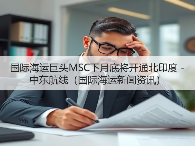 国际海运巨头MSC下月底将开通北印度 - 中东航线(国际海运新闻资讯)(图2) 国际海运巨头MSC下月底将开通北印度 - 中东航线(国际海运新闻资讯)(图2)