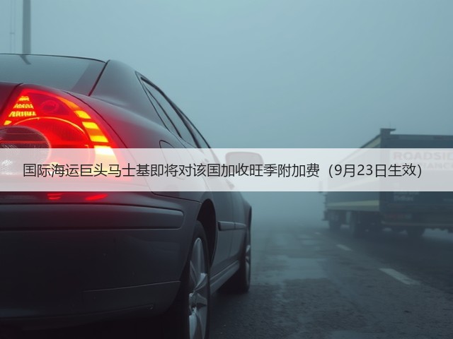 国际海运巨头马士基即将对该国加收旺季附加费（9月23日生效）(图1)