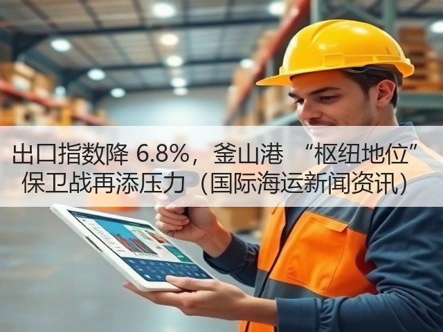 出口指数降 6.8%，釜山港 “枢纽地位” 保卫战再添压力（国际海运新闻资讯）(图3)
