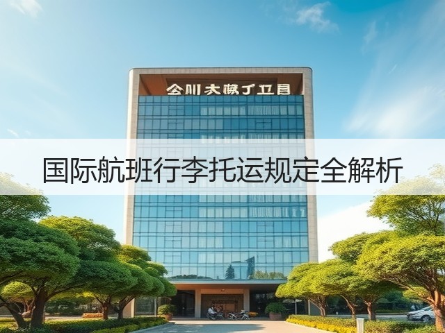 国际航班行李托运规定全解析(图1) 国际航班行李托运规定全解析(图1)