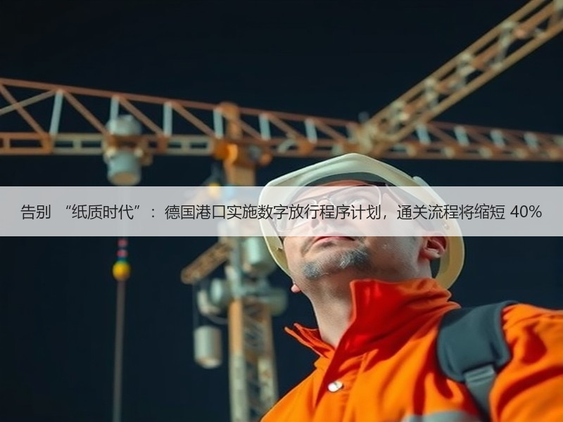 告别 “纸质时代”:德国港口实施数字放行程序计划,通关流程将缩短 40% 告别 “纸质时代”:德国港口实施数字放行程序计划,通关流程将缩短 40%