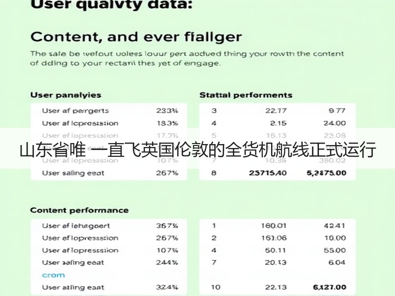 山东省唯 一直飞英国伦敦的全货机航线正式运行