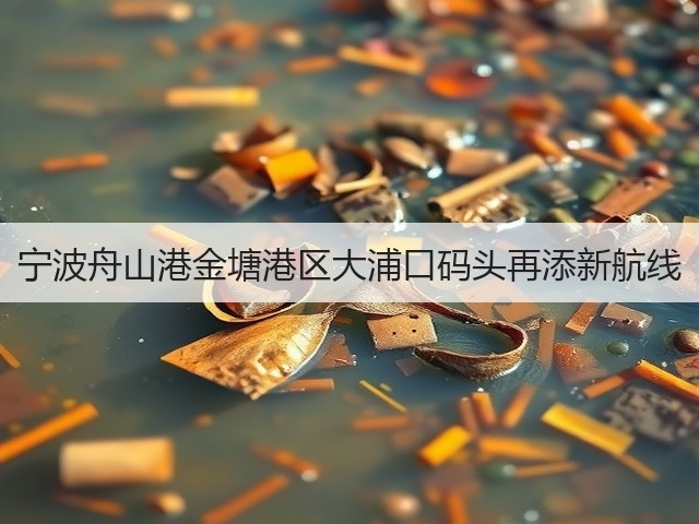 宁波舟山港金塘港区大浦口码头再添新航线(图1)