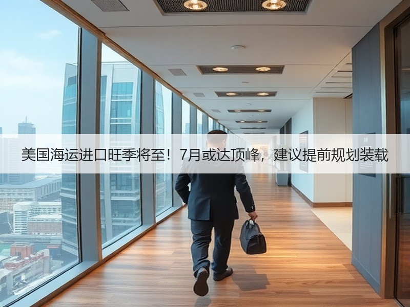 美国海运进口旺季将至!7月或达顶峰,建议提前规划装载 美国海运进口旺季将至!7月或达顶峰,建议提前规划装载