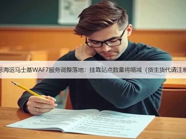 国际海运马士基WAF7服务调整落地：挂靠站点数量将缩减（货主货代请注意）(图1)