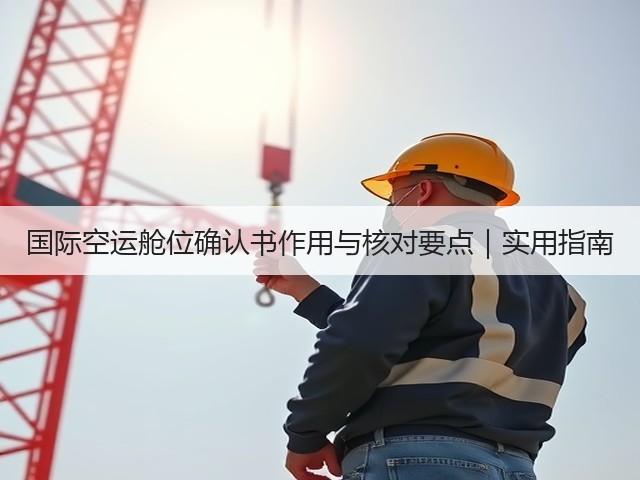 国际空运舱位确认书作用与核对要点|实用指南(图2) 国际空运舱位确认书作用与核对要点|实用指南(图2)