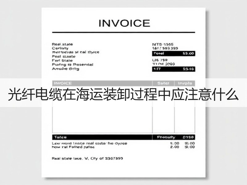 光纤电缆在海运装卸过程中应注意什么