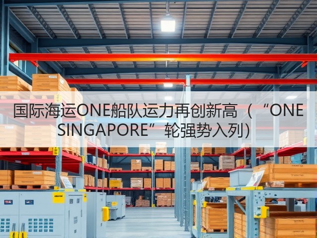 国际海运ONE船队运力再创新高（“ONE SINGAPORE”轮强势入列）(图1)