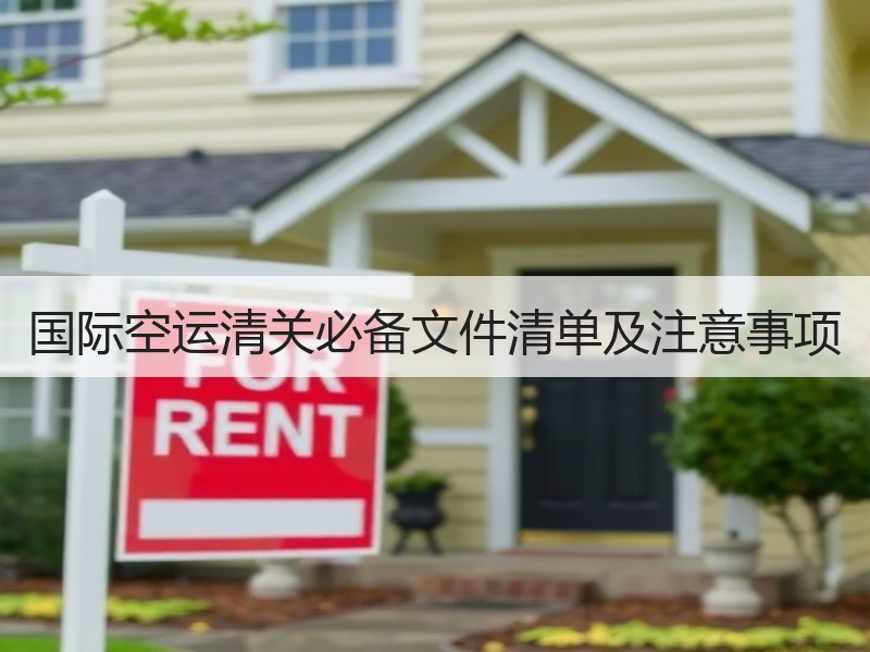 国际空运清关必备文件清单及注意事项